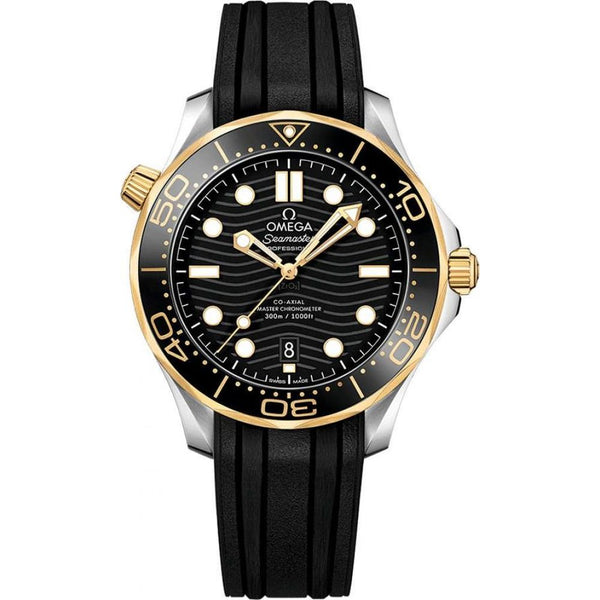 Omegg_a Seamaster Diver 300M Automatic Black Gold Black