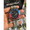 ROLLEX GMT MASTER 2 SILVER PEPSI BLACK DIAL AT462