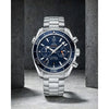 OMEGG_A Seamaster Planet Ocean 600M Co-Axial Chronograph 007 silver Blue.