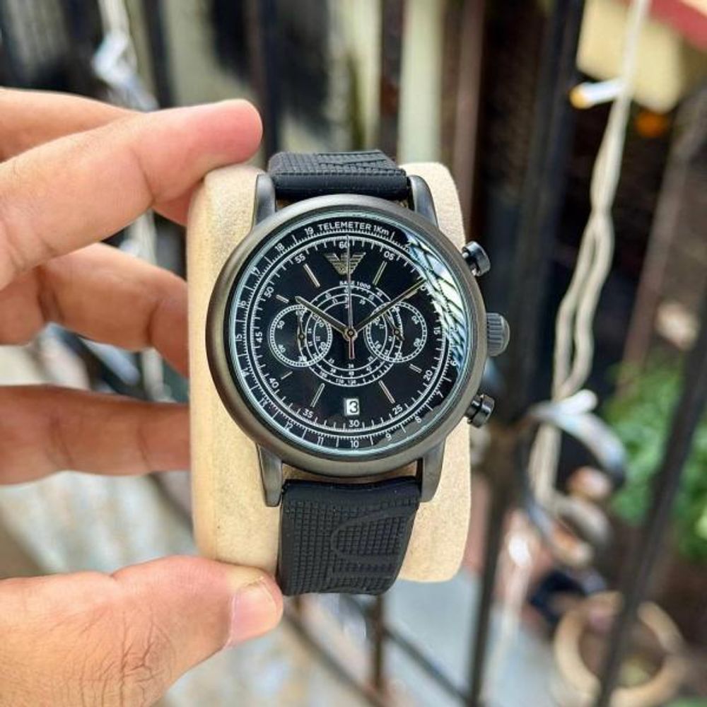 Emporio Armaa_ni Minimalist Chronograph Telemeter AR11634 black