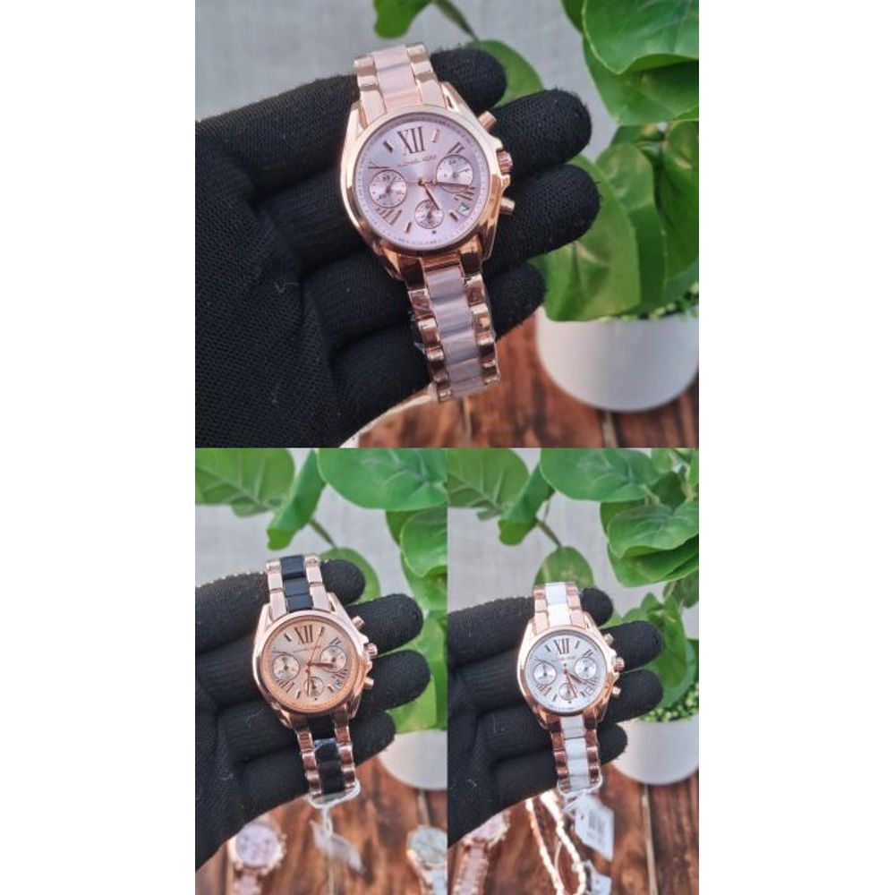 Micheal Kors Bradshaw Twotone White Dial AT433