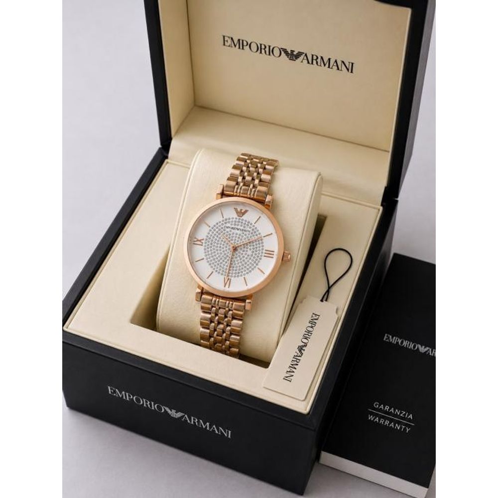 Emporio Armaann_i Classic  Copper white dimond Ring
