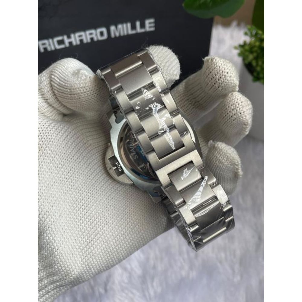 PANERAI LUMINOR MARINA METAL SILVER BLACK DIAL AT398