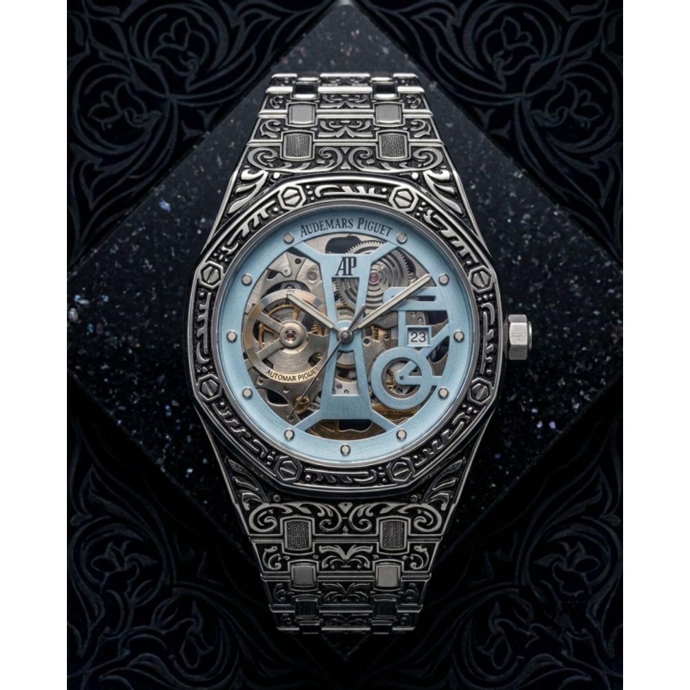 Audemar Piguet Royal Oak Vintage Silver Sky Blue Dial
