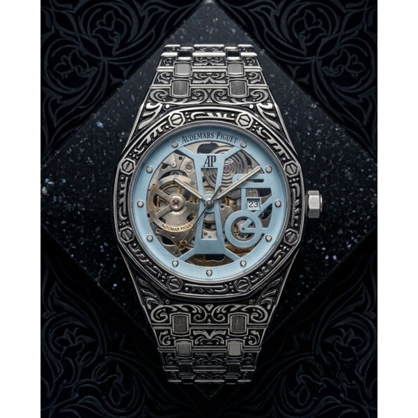 Audemar Piguet Royal Oak Vintage Silver Sky Blue Dial