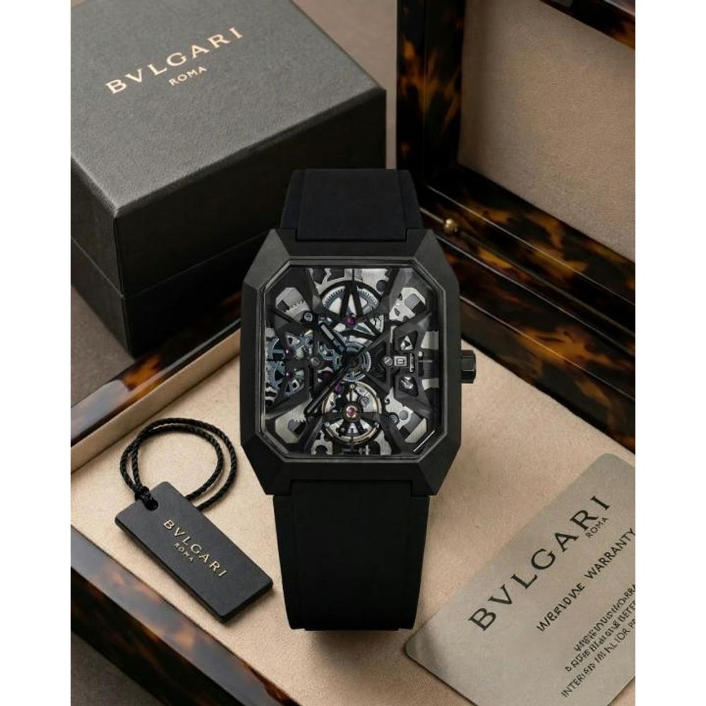 Bvlgari Octo Skeleton Full Black