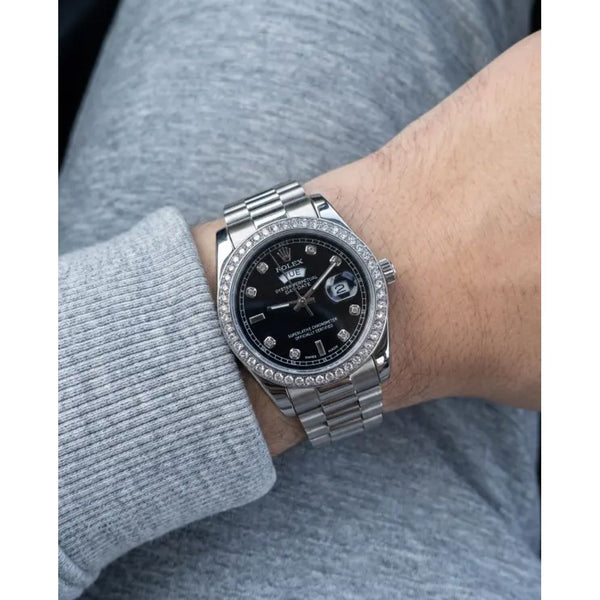 Rolee_x Oyster Perpetual Day Date Diamond 40 Battery