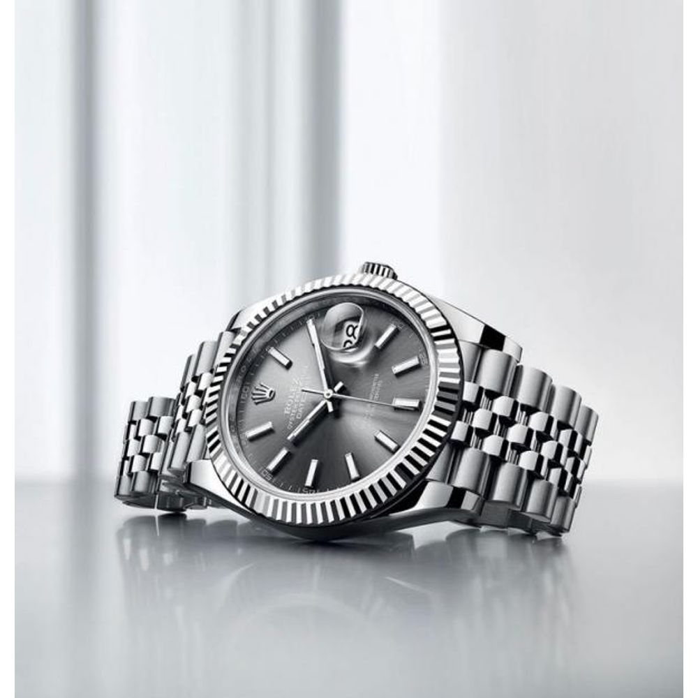 Rolee_x Oyster Perpetual Date Just Silver-Grey