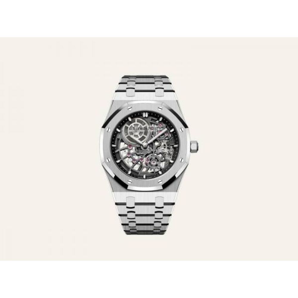 Audemar Piguet Royal Oak Jumbo Extra-Thin Openworked silver Black