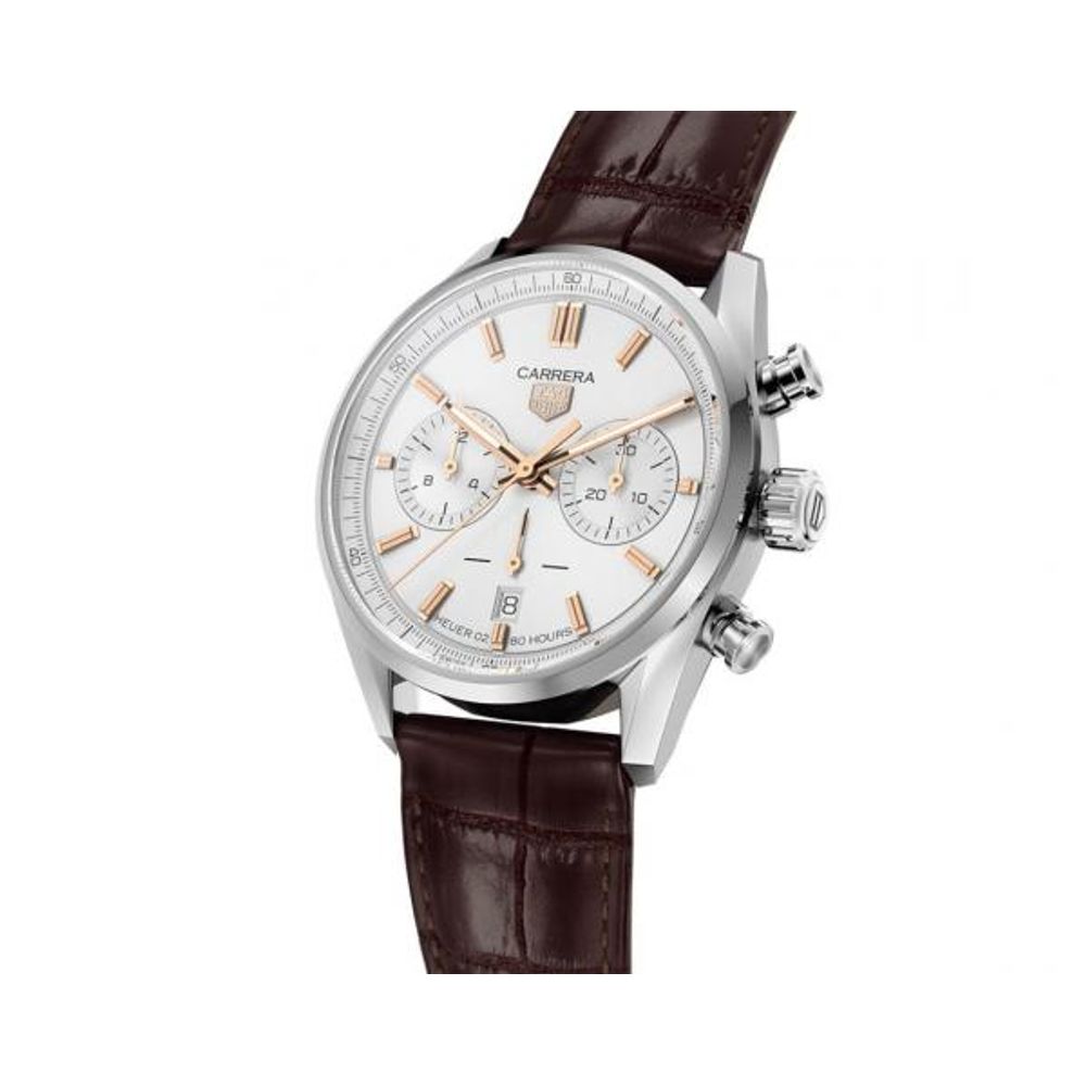 TAG Heuuer Carrera Chronograph brown and white