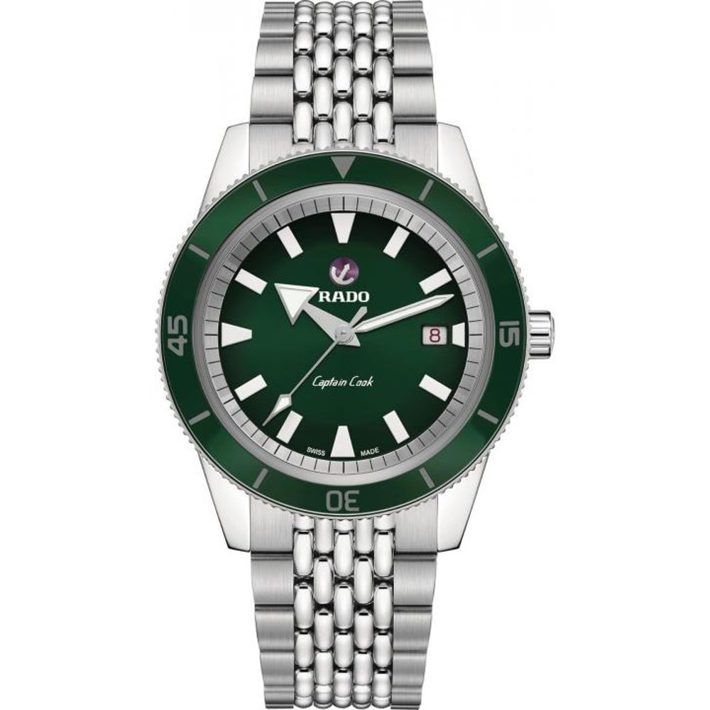 Raddo Captain Cook Automatic watch silver green