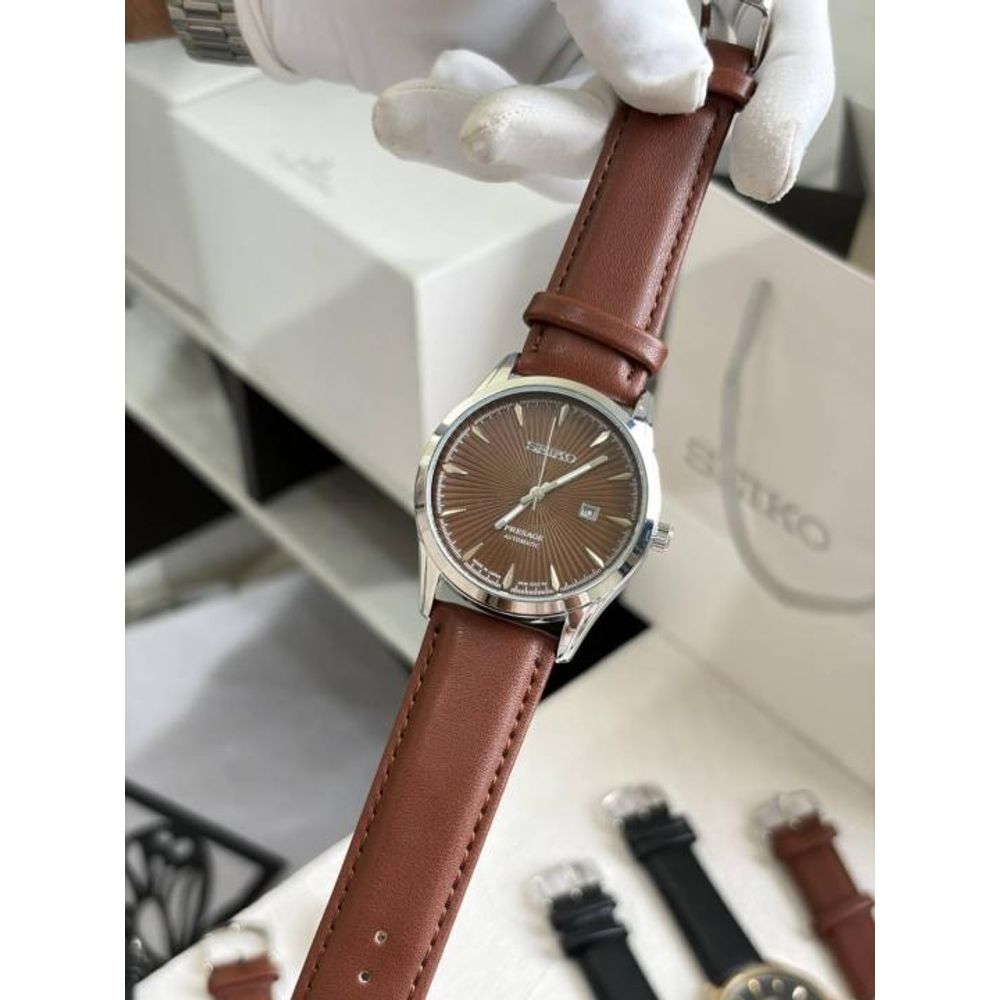 SEIK O PRESAGE LEATHER QUARTZ 934