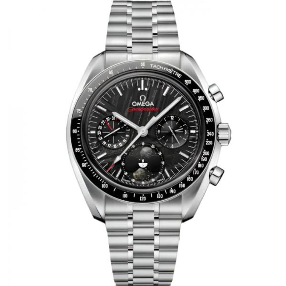 Omegha Speedmaster  Moonphase Meteorite siler black design