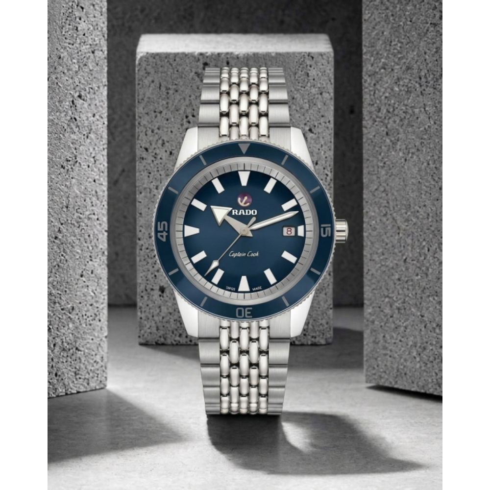 Raddo Captain Cook Automatic watch silver blue