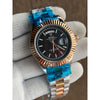ROLLEX DAYDATE RG TWOTONE BLACK TEXTURE DIAL AT299