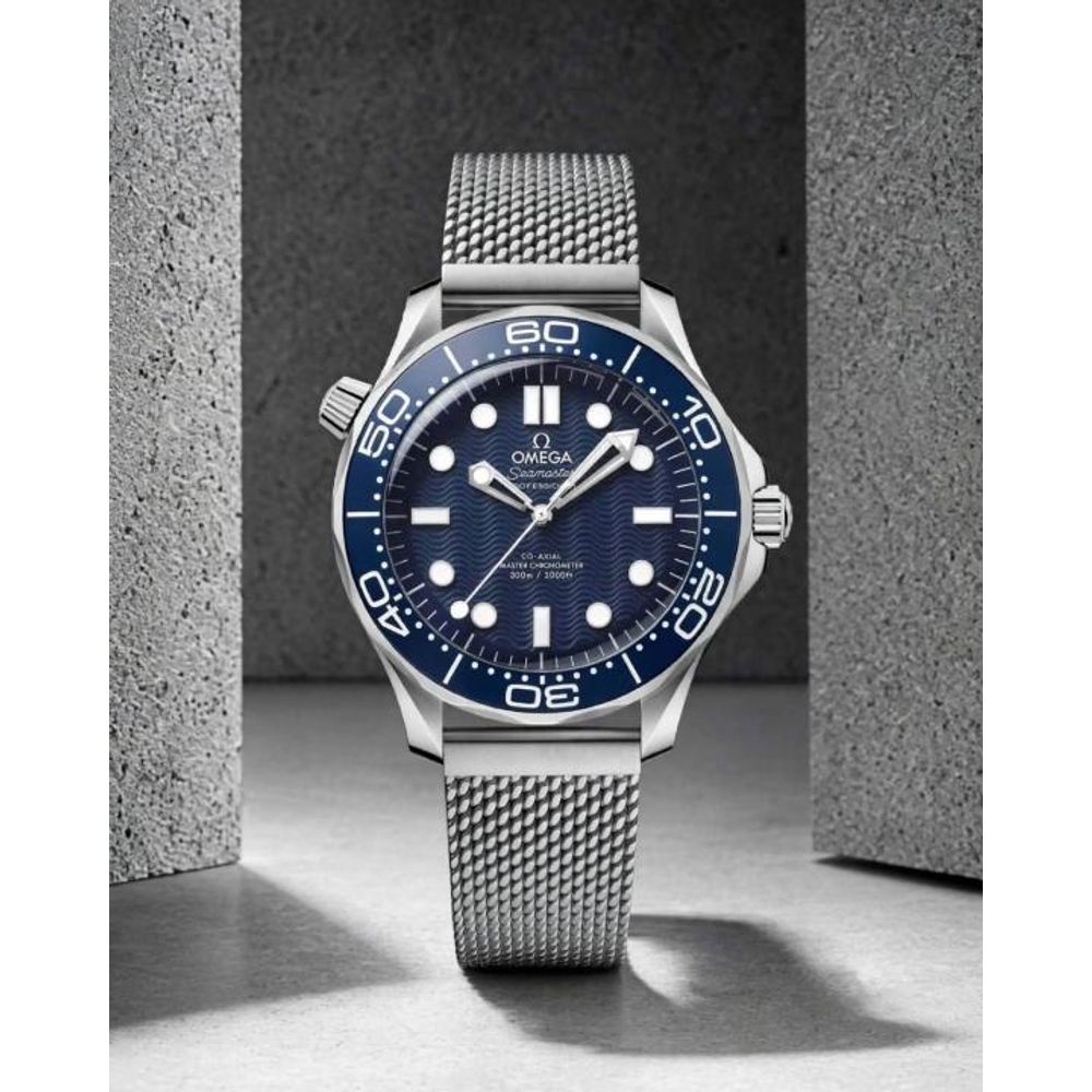 Omegg_a Seamaster Diver 300 Automatic silver blue