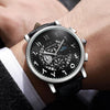 Cartiar Baloon Leather chronograph Black Silver Black Dial