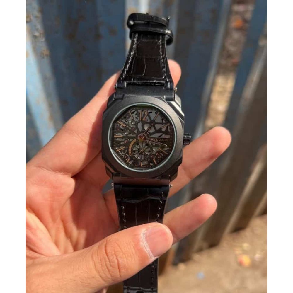 Bvlgari All Black With Copper Touch Quartz Premium Watch