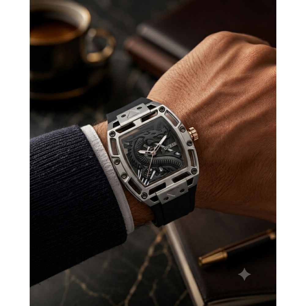 Guess Trend Legend Dragon Black-Silver