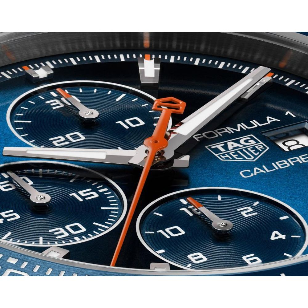 TAG Heuuer Formula 1 Bettry Chronograph silver blue