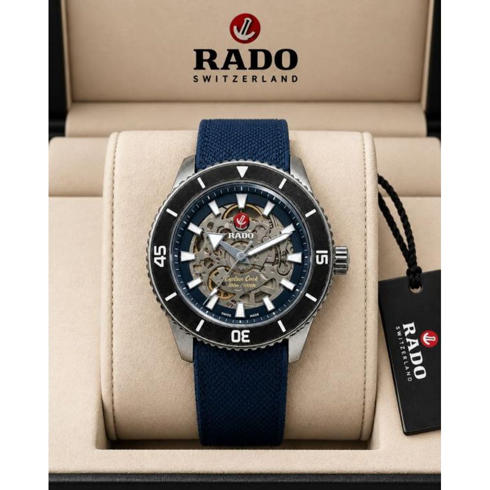 Raado Captain Cook Automatic. Blue and Black bazzle