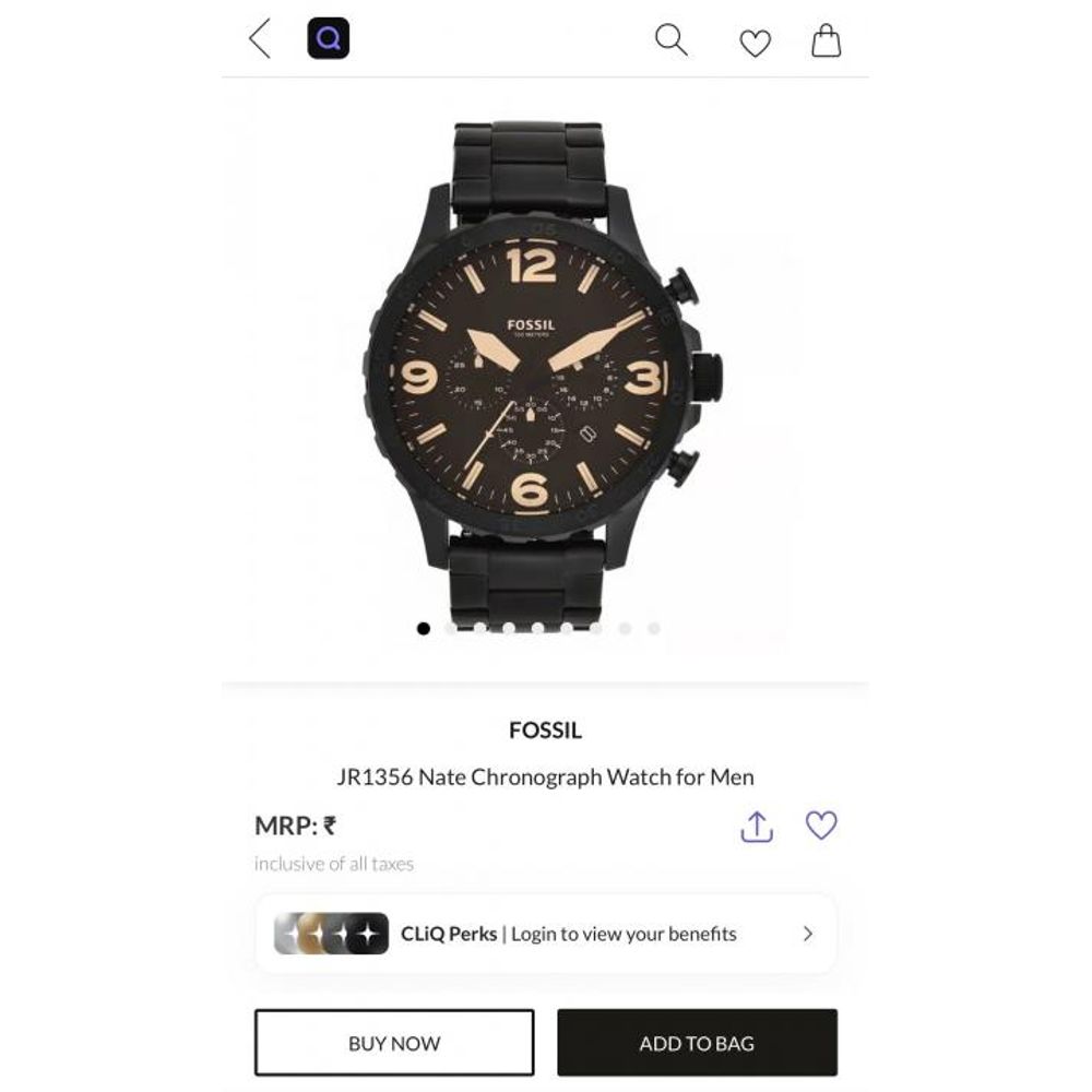 Fossiil 100 Meters JR1356 Nate Chronograph