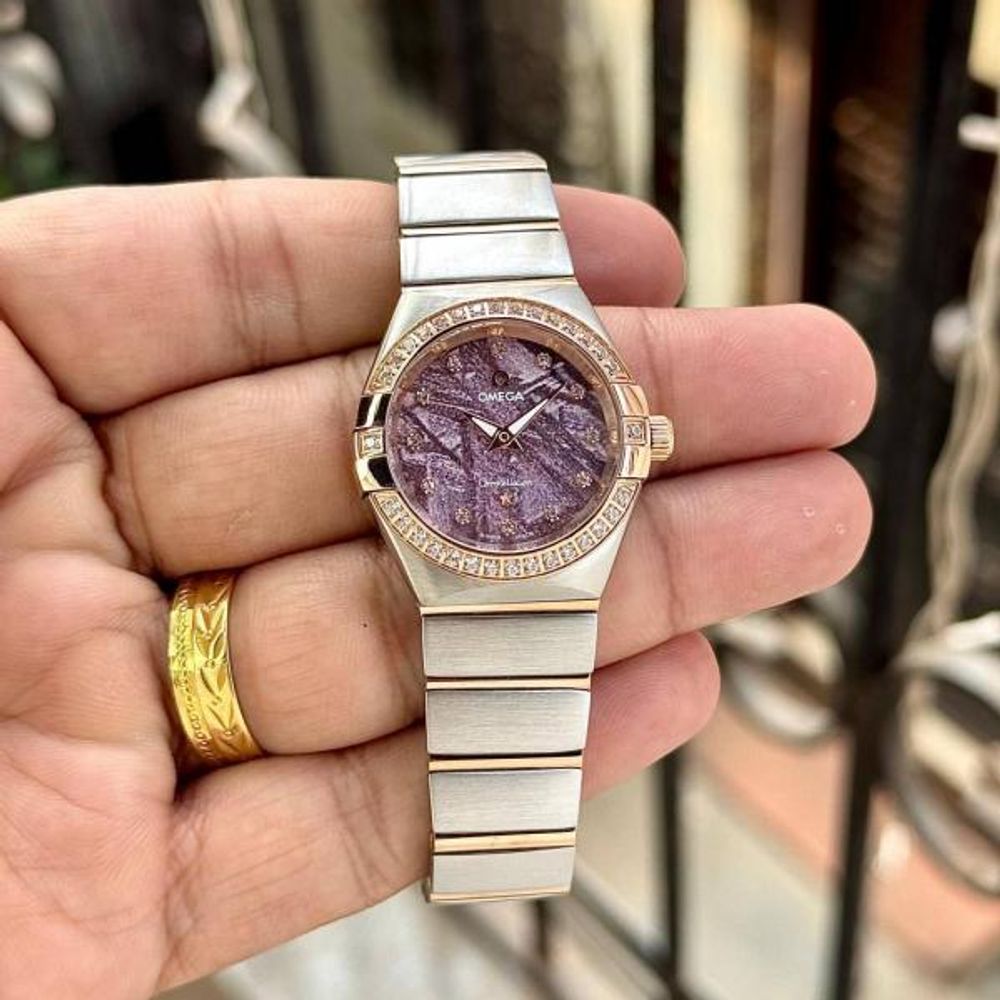 Omeg_ga Constellation Quartz luxury watch dimond