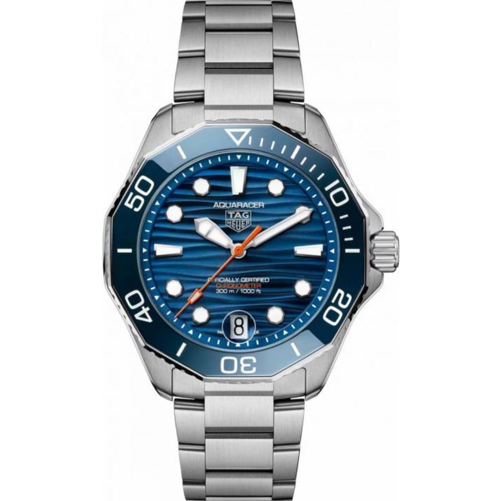 Tag_g Heuee_r Aquaracer Professional 300m date automatic japan zik zake line silver blue