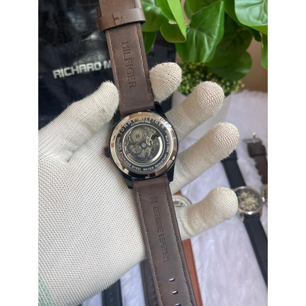 Tommyy  Hilfiger Automatic Leather Brown Black AT143