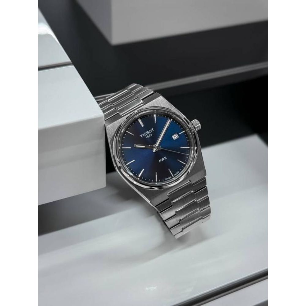 Tissoo_t 1853 Prx Powermatic Quartz silver blue