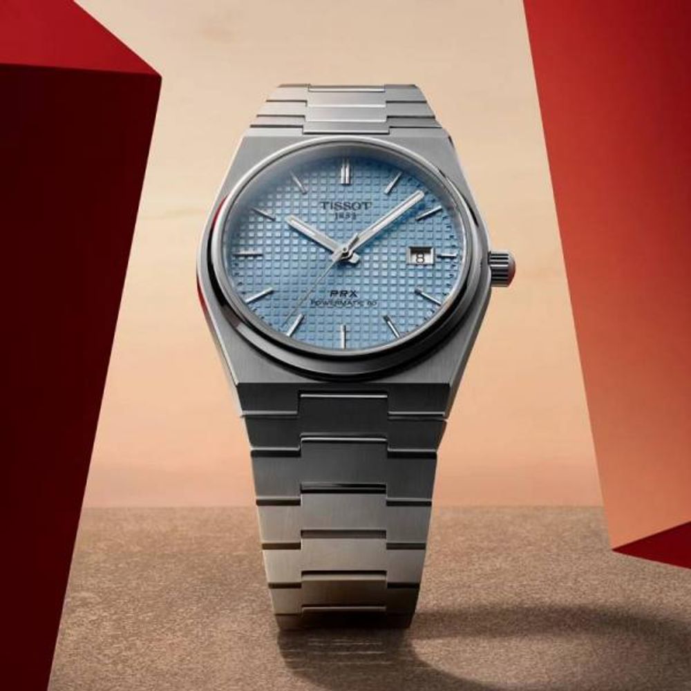 Tissoo_t 1853 Prx Automatic Top Quality Silver-SkyBlue