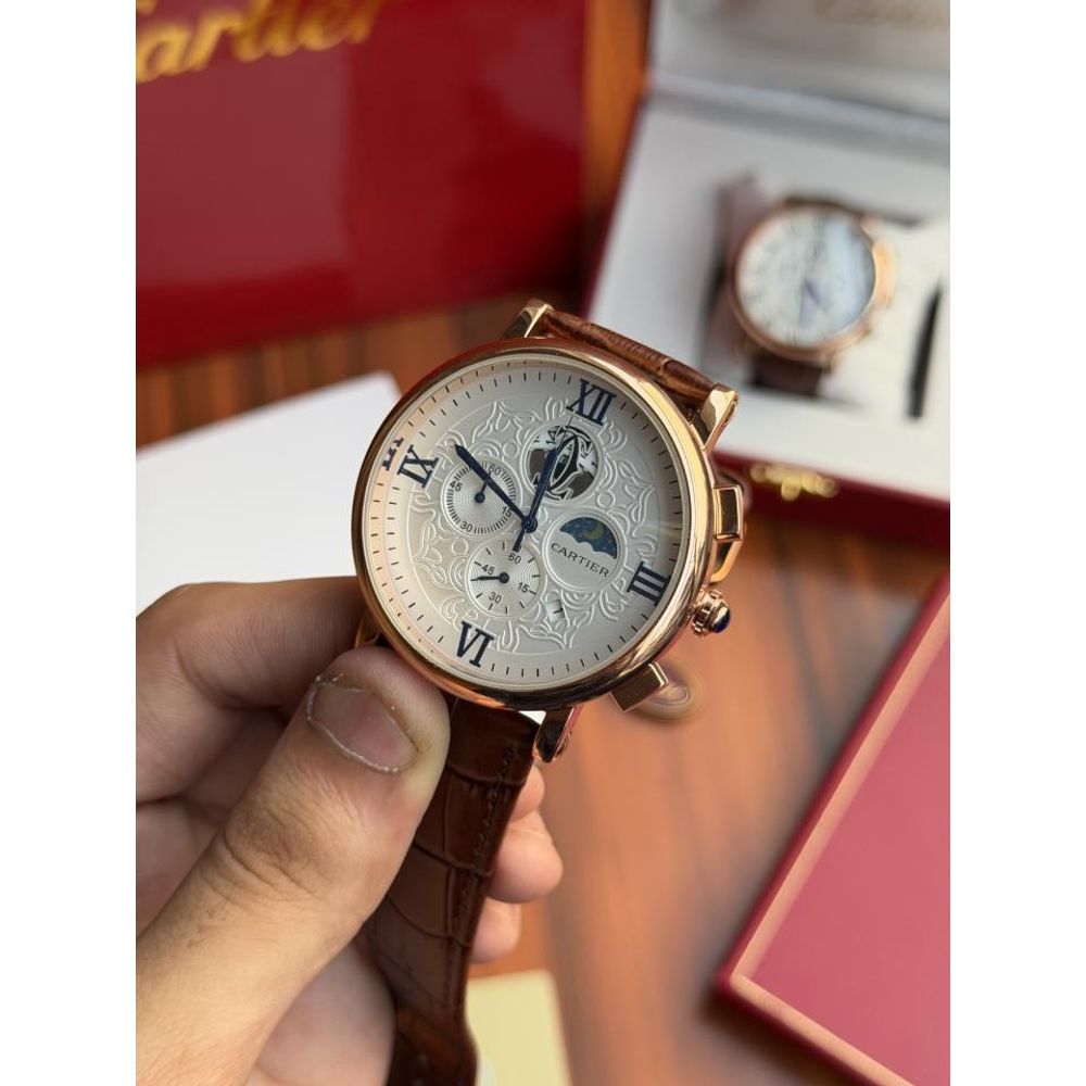 Cartiar Baloon Leather Chronograph Working