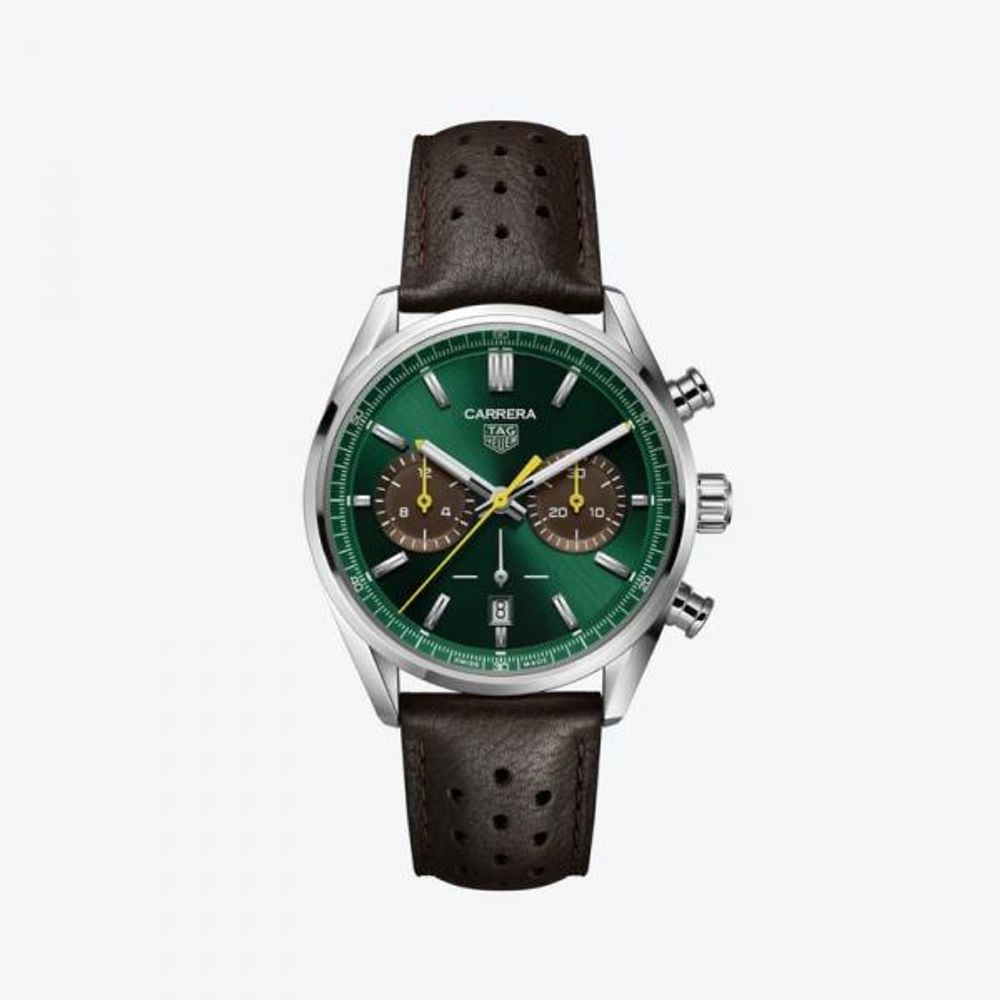 TAG Heuuer CarreraTag Huer Carrera Chronograph Limited Edition dark brown and green