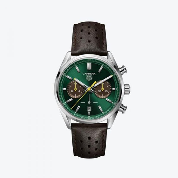 TAG Heuuer CarreraTag Huer Carrera Chronograph Limited Edition dark brown and green