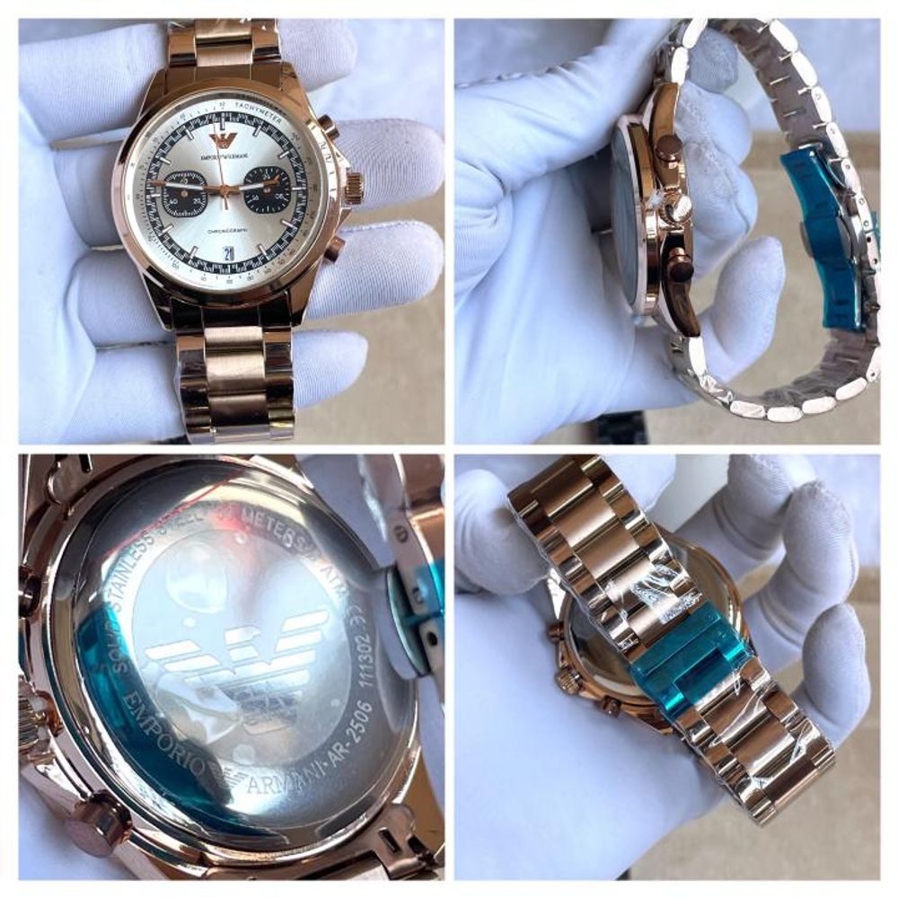 Emporio Arrwa%! AR11636 Chronograph Copper White Dial AT505