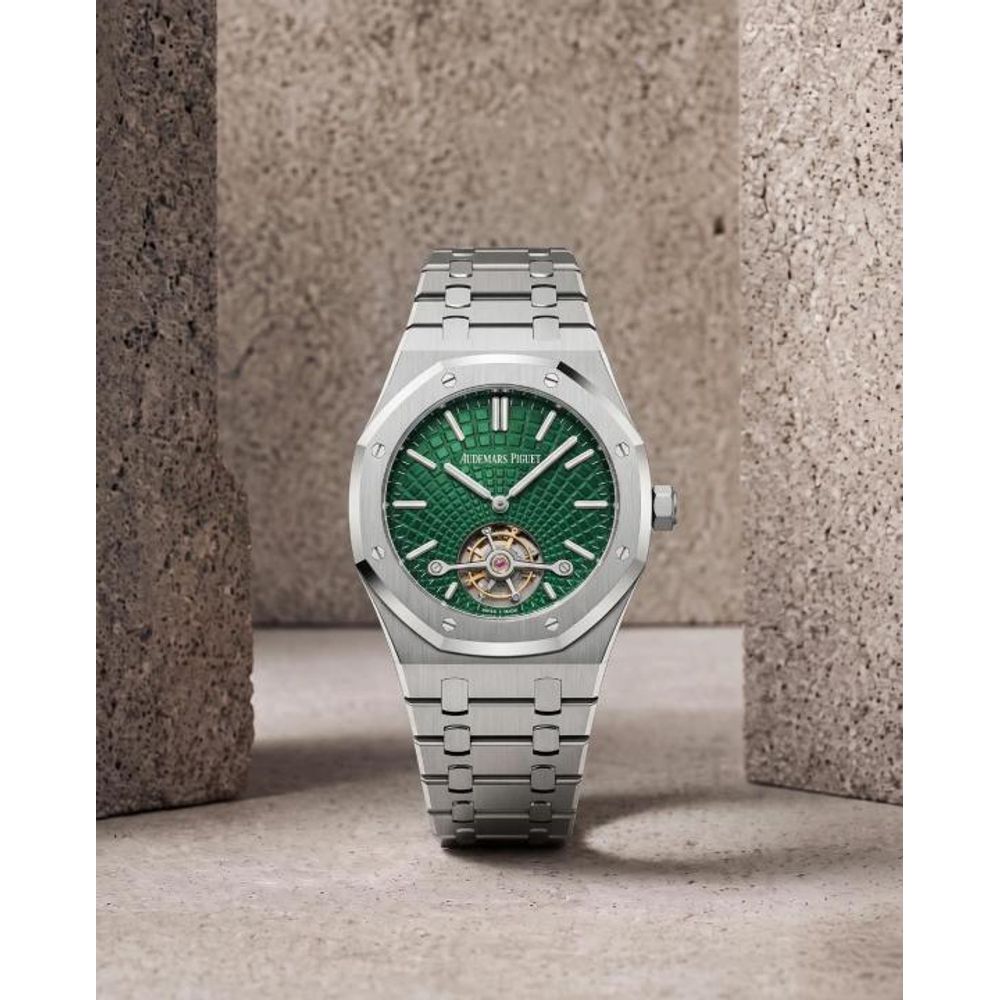 Audema_ars Piguet Royal Oak Selfwinding Flying Tourbillon silver green