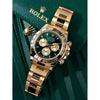 Rolee_x Oyster Perpetual Daytona Chosmograph Gold-Green-Gold Chronograph