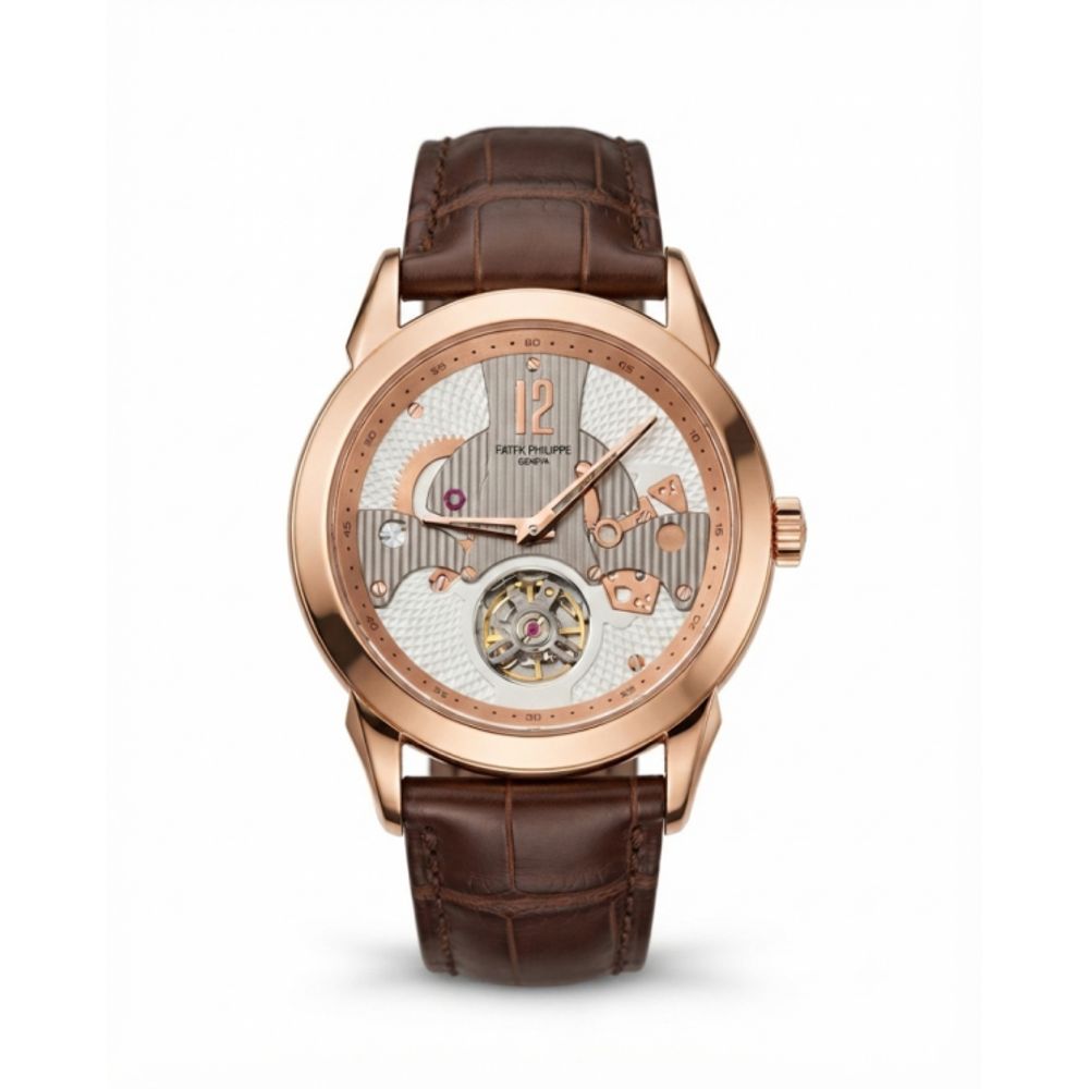 Patek Phillipe Peacock Witness Tourbillon Copper White Dial