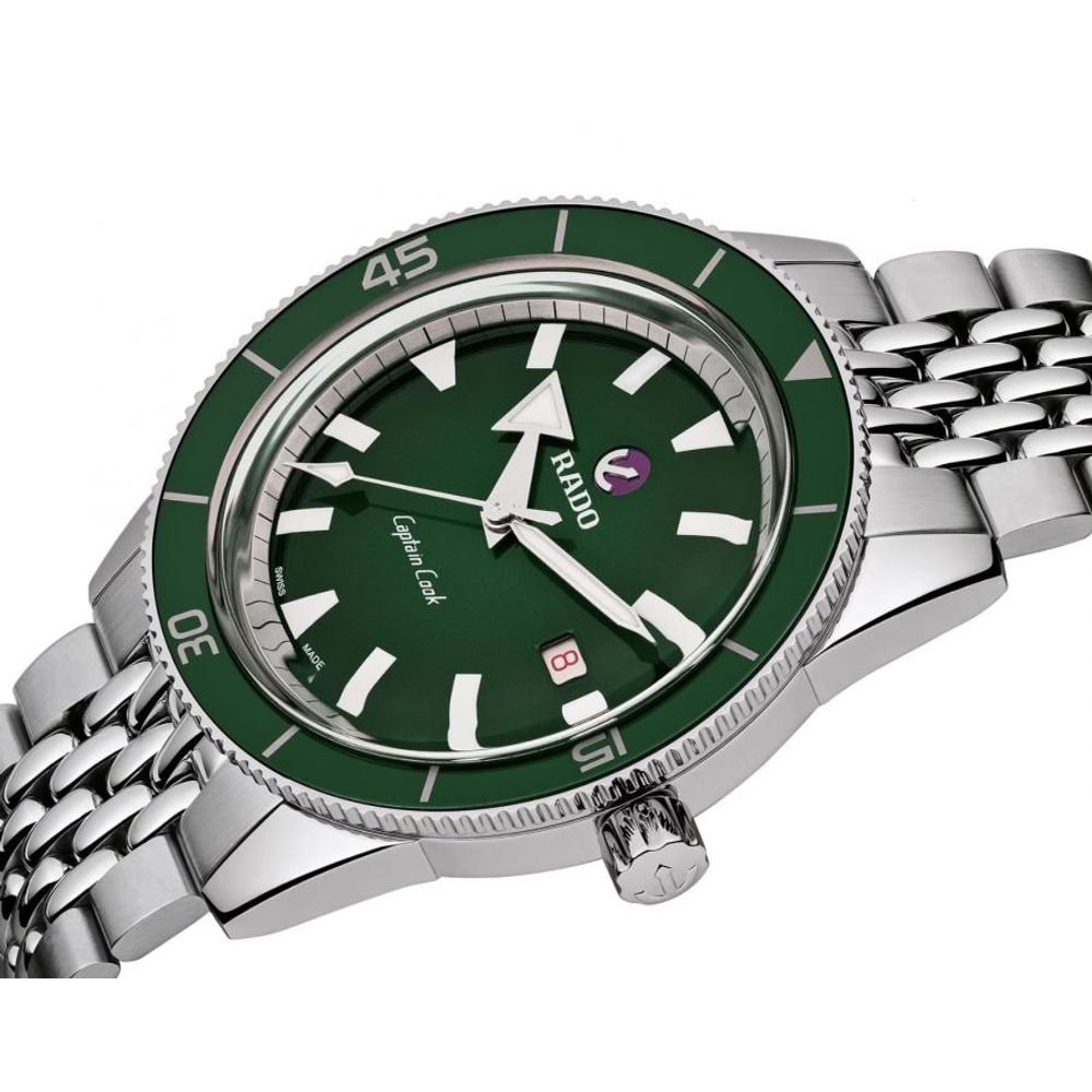 Raddo Captain Cook Automatic watch silver green