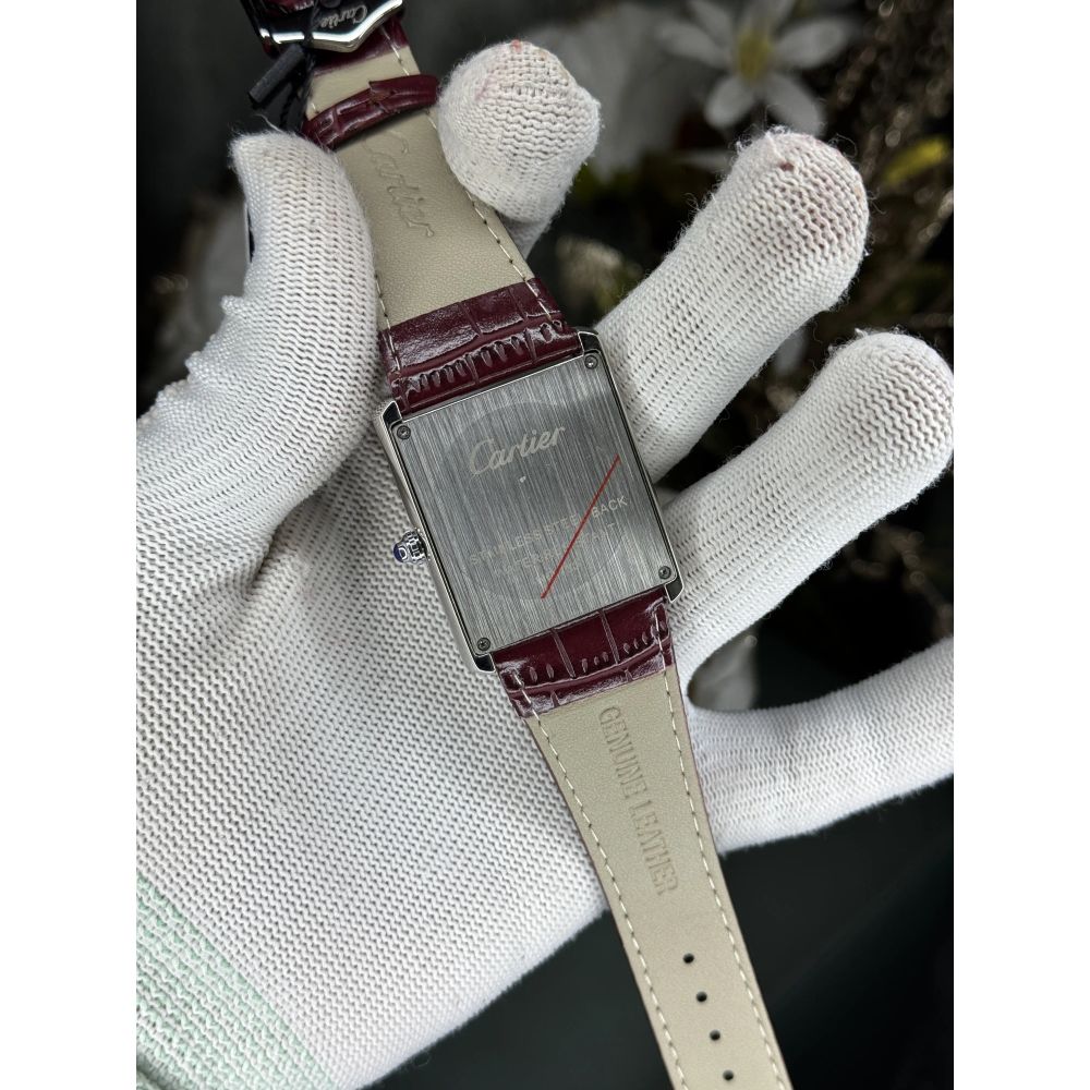 Cartie r Tank Burgundy Premium Quartz Watch