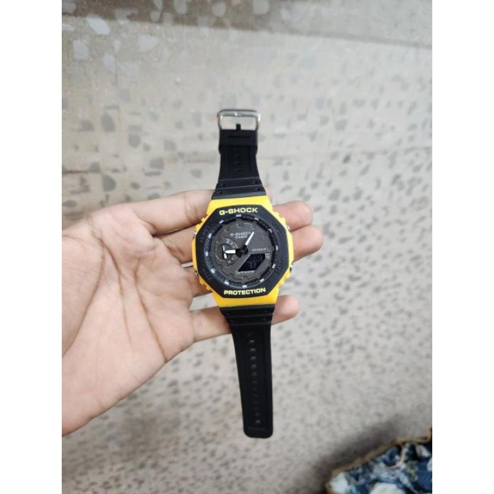Gshock Ga2100 Black Yellow New Taxi Edition