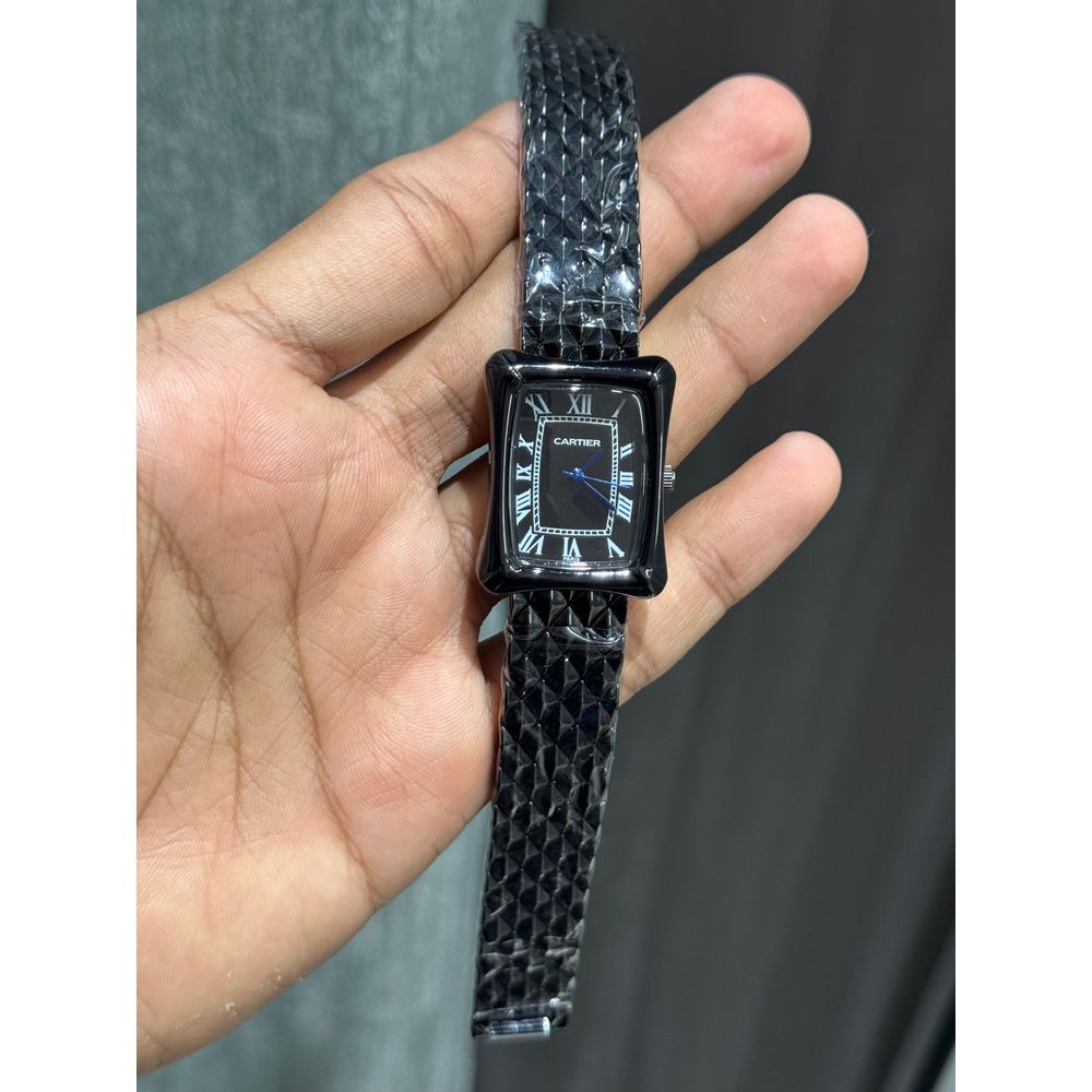 Cartier All Black Designer Premium Watch
