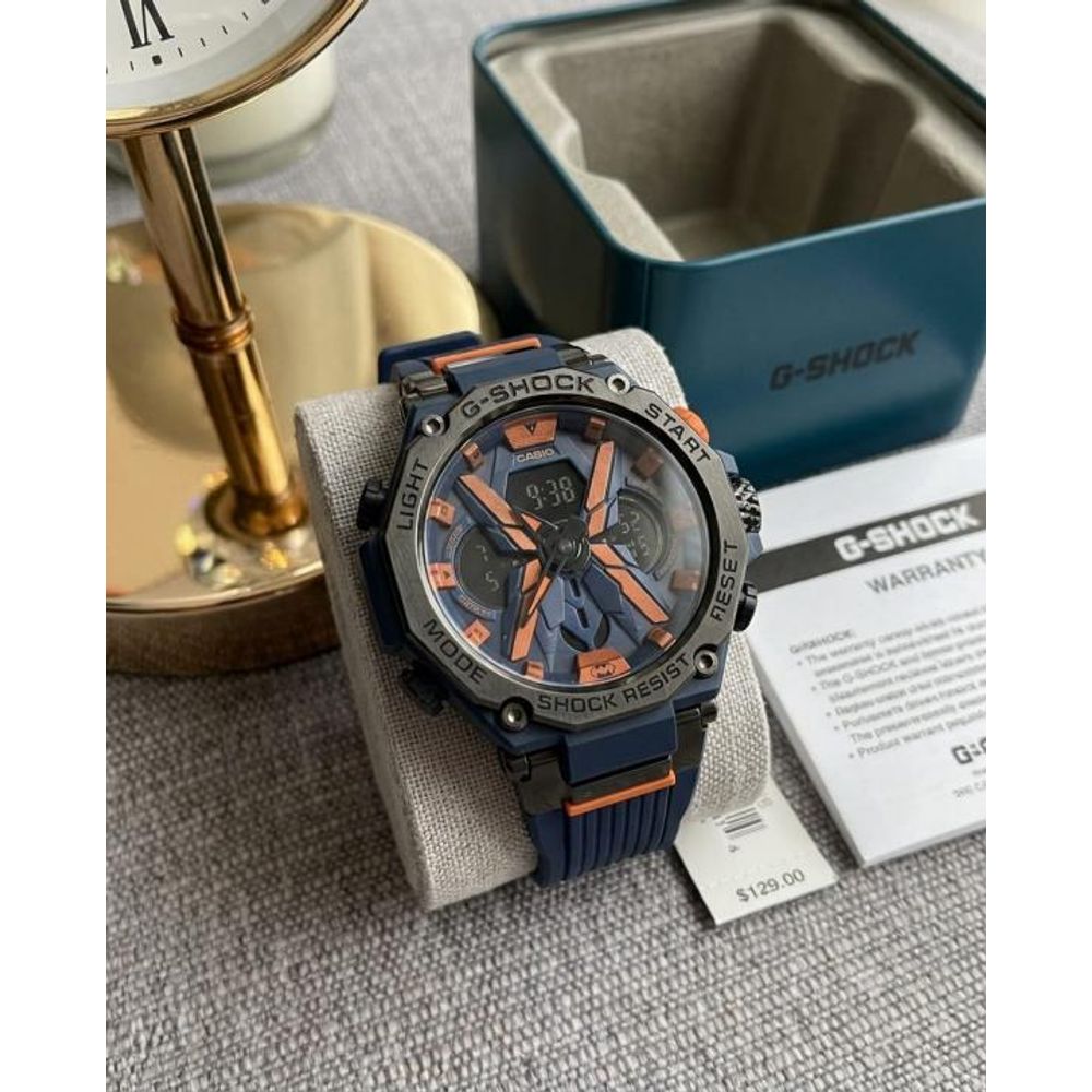 Casio G-Shock analog-digital sportswach blue orange