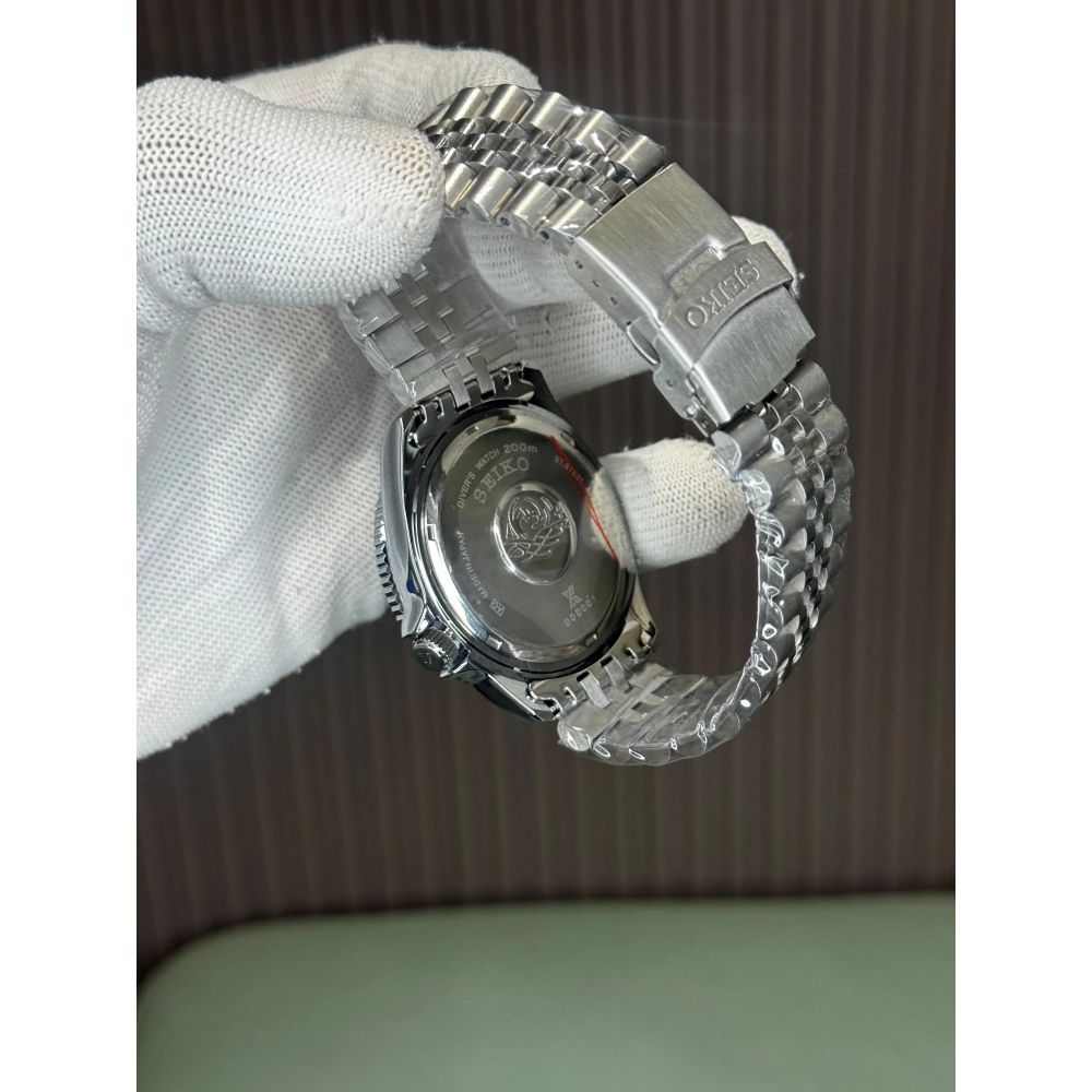 Seik o Gmt Silver Blue Premium Watch
