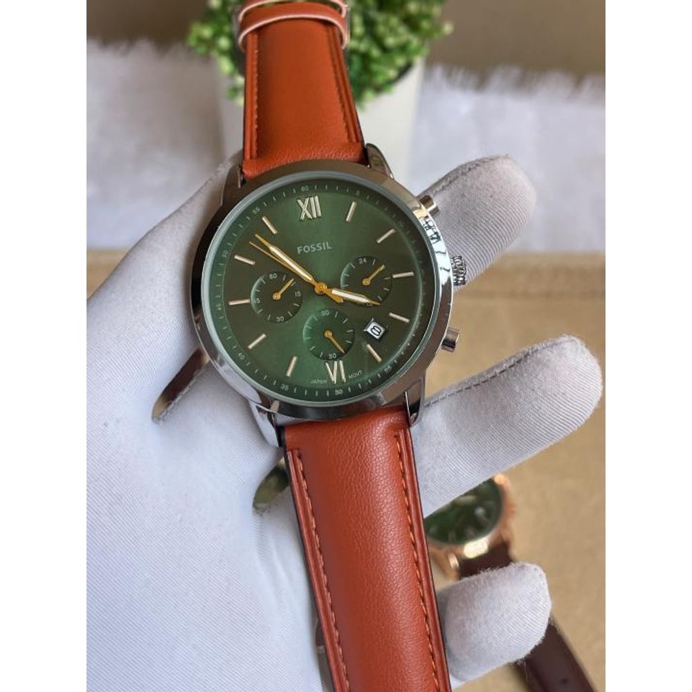 Fosil Neutra Chrono Orange Green Dial AT403