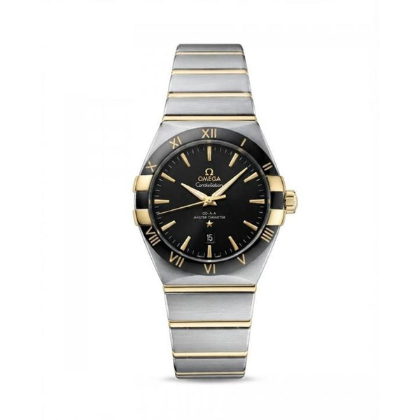 Omegg_a Constellation Co-Axial Chornometer Two Tone Black Dial