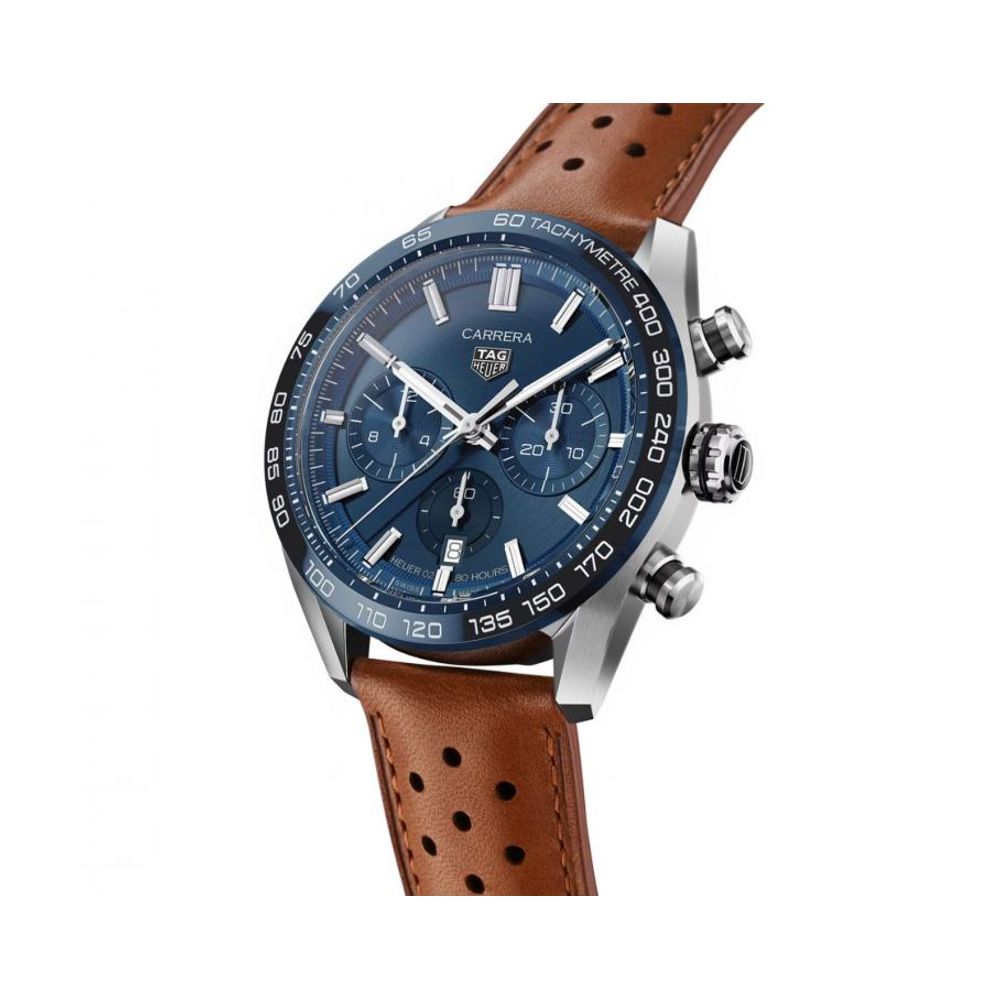 TAG Heuuer Carrera Chronograph brown and blue
