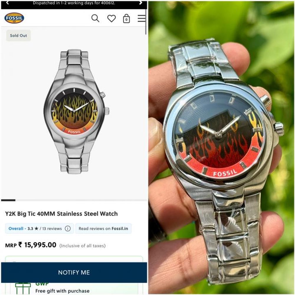 FOSIL DIGITAL X ANALOG DUAL TIME FIRE 1131