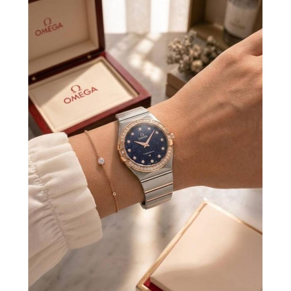Omeg_ga Constellation Quartz luxury watch dimond