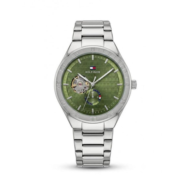 Tommy Hilfigar Automatic Silver Green Dial